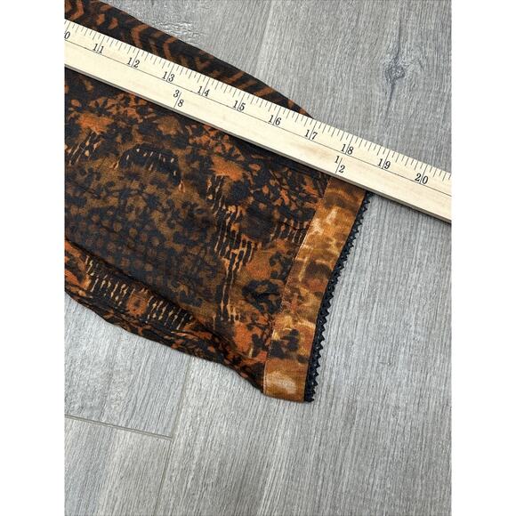 Soft Surroundings Womens Size 18W Orange Black Kaftan Maxi Boho Festival Dress - Picture 13 of 14